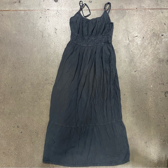 Pact Dresses & Skirts - Pact Organic Cotton Midi Dress Women M Black Pocket Sleeveless Beach Minimal